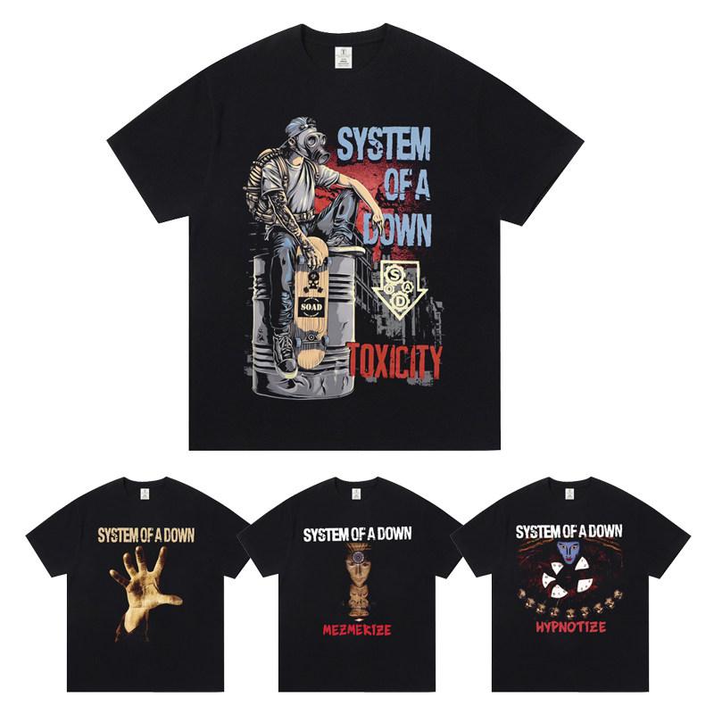 System of A Down Collapse of The System Band Shortsleeved Tshirt World Rock European and American Metal Jacket