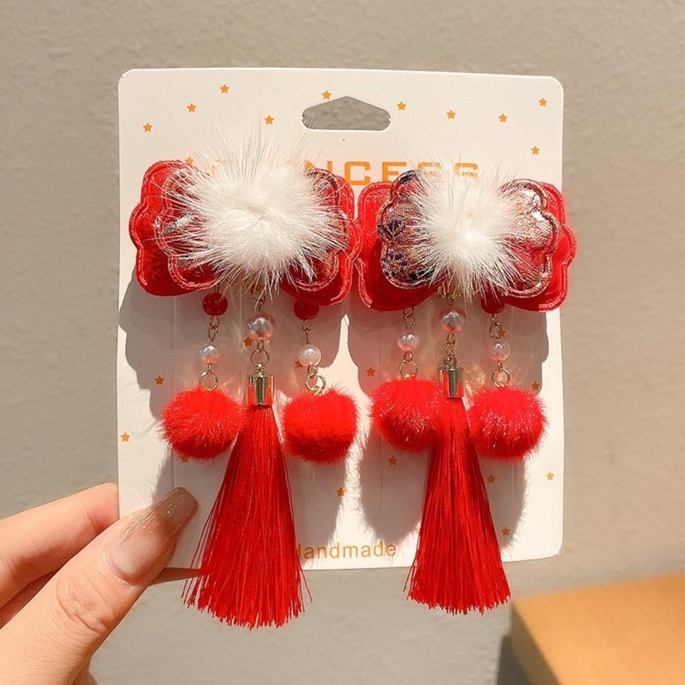 Tassels Japanese Kimono Headwear Bow New Year Bow Hairpin Chinese Tassel Fan Hairpin Decorations