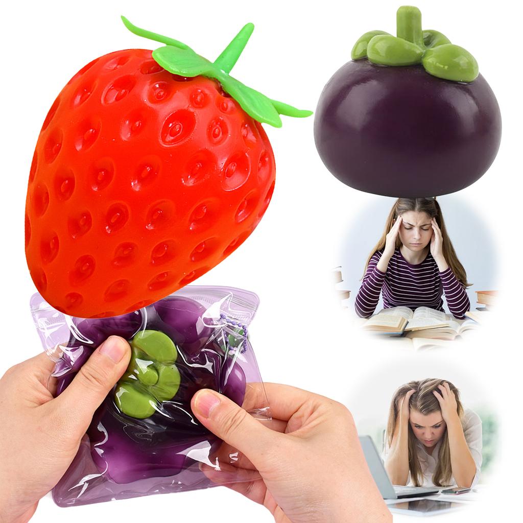 Squeezable Toy Fruit Ball Slow Rising Soft Fruit Fidget Toy Lightweight Moldable for Kids Adults Party Favors Birthday Gifts