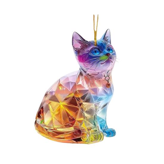 Colorful Animal Ornaments Acrylic Key Chain Backpack Hanging Decorations Car Rearview Mirror Accessories