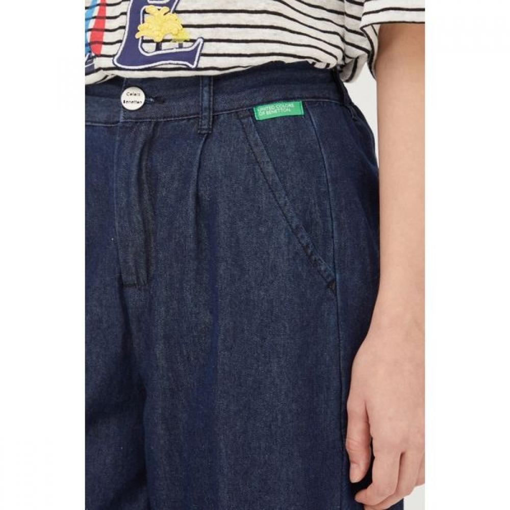 Benetton Benetton Back Banding Short Jar Denim Pants Badpb5531