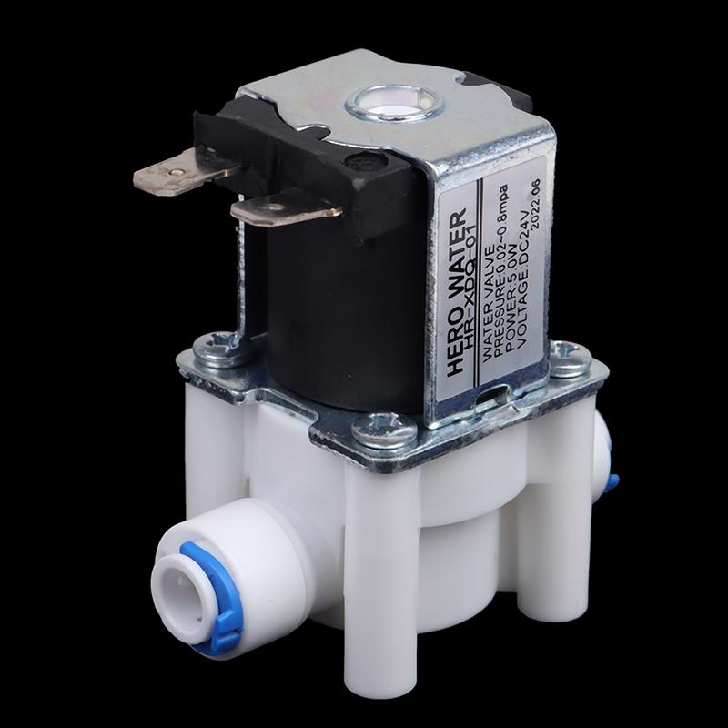 1 шт. Впускной электромагнитный клапан 12 В/24 В для аппарата чистой воды, водоочистителя, обратного осмоса, 2-точечный быстроразъемный переключатель клапана