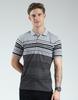 Мужская футболка-поло с коротким рукавом в полоску стандартного кроя