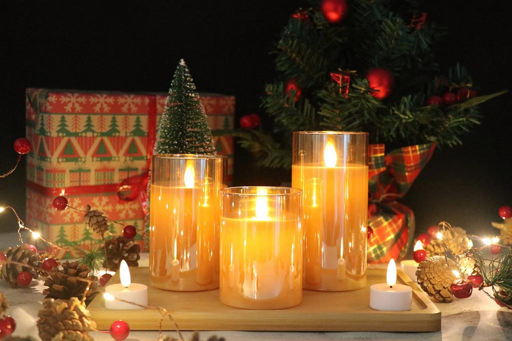 Светодиодная свеча AnnTec LED LED золотистого цвета, которая мерцает как настоящий теплый цвет без использования энергии, поставляется со специальным пультом дистанционного управления яркостью USB LED свеча, стекло,