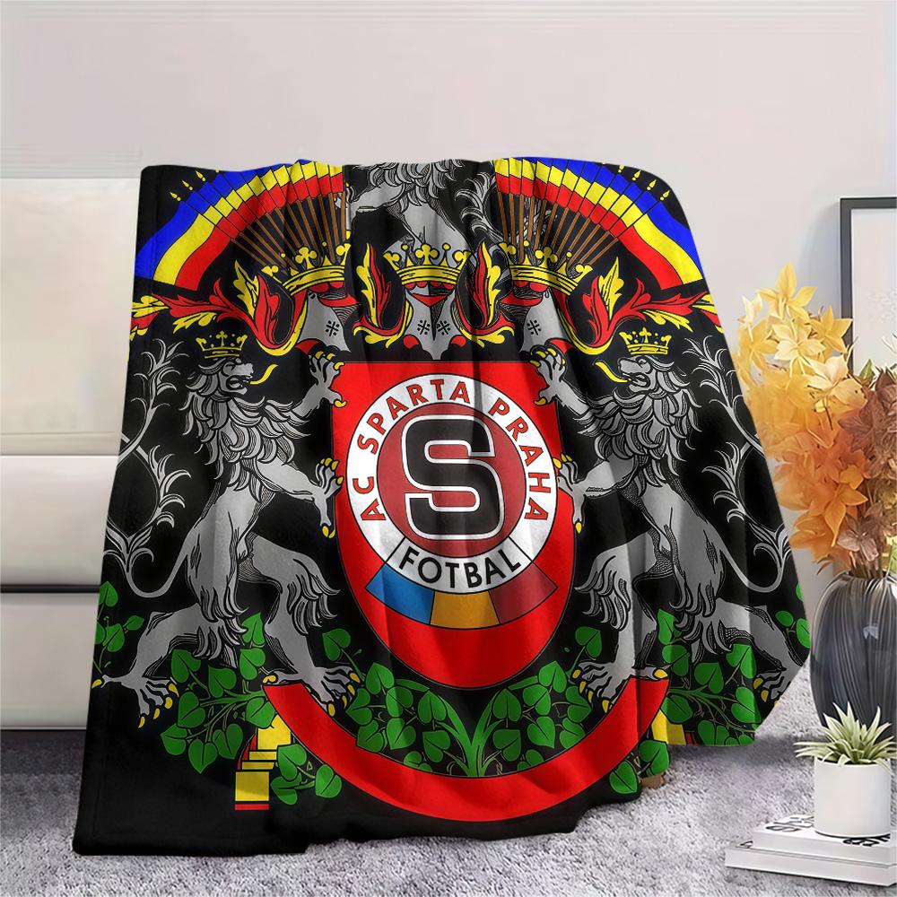 AC Sparta Praha logo FlAannel Blanket, High quality Comfortable for All Seasons, Home Decor, Warmth and Comfort