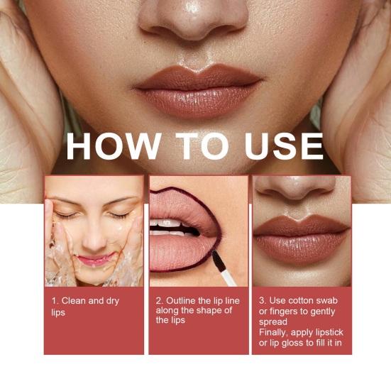 5ML Peel-off Lip Liner Long Lasting Waterproof Highly Pigmented Removable Plump Lip Tattoo Stain Women Lip Makeup Tools Birthday Gift