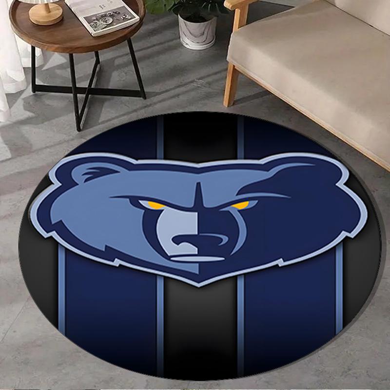 Grizzly Marks Logo Design Round Rug for Livingroom,Bedroom, Palyroom, Chair Rug, Area rug, Circle Carpet, Large Size Fan Christmas gift