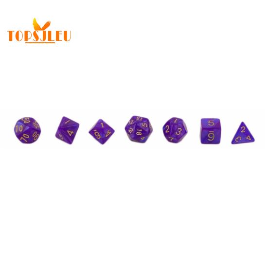 KTV Party Multicolor Polyhedral Numbers Dice - 7Pcs, Table Board Game Supply Gift