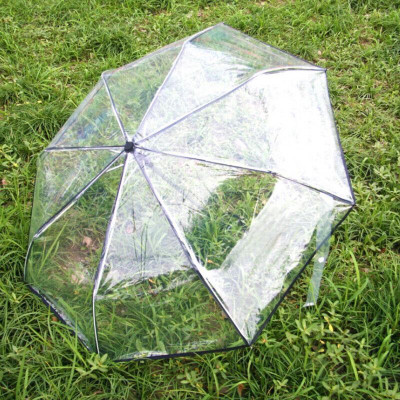 Bubble Umbrella Compact Rain Umbrella Tote Umbrella Auto Open Closes Dome Windproof Fully Automatic Three-Fold Transparent