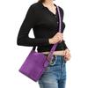 COACH Bleecker Cow Split Leather Bucket Bag, Shoulder Bag Small Women's Violet CCW84-1ZVIO