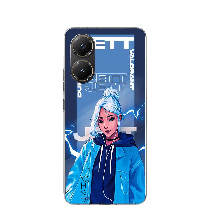 Valorant Jett Case Phone Cover for Xiaomi Poco X3 Nfc X5 X6 X7 X4 Gt F7 Ultra F6 F5 Pro F4 F3 M5S M4 M6 M3 Trend Fundas