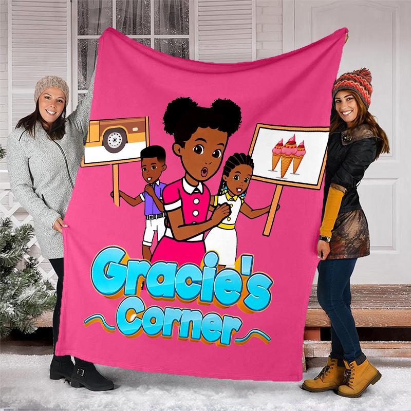 Gracie's Corner1 printed throw blanket—lightweight,soft,warm;versatile blanket for all seasons—perfect as &air-conditioning throw,nap blanket