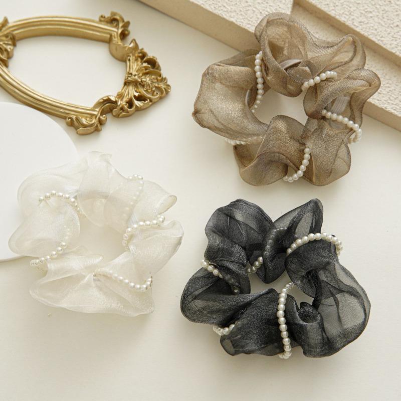 Корейские тканевые резинки для волос, женские однотонные веревки для волос, элегантный держатель для хвоста, резинка, эластичная лента для волос, аксессуары для волос, петля для волос