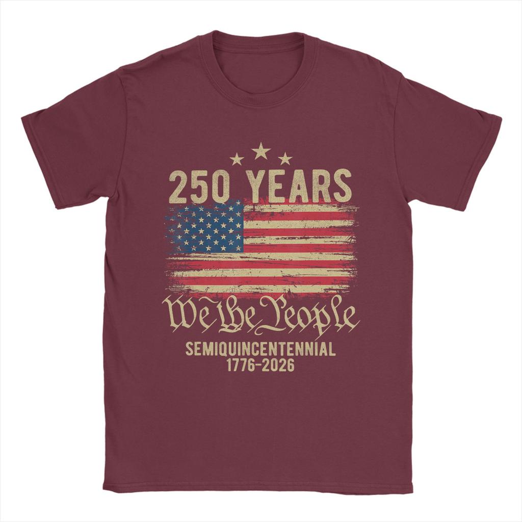 Years American Flag Th Anniversary USA TShirt Beach 100 Cotton TShirts For Unisex Harajuku Design Tshirt Short Sleeve Clothes