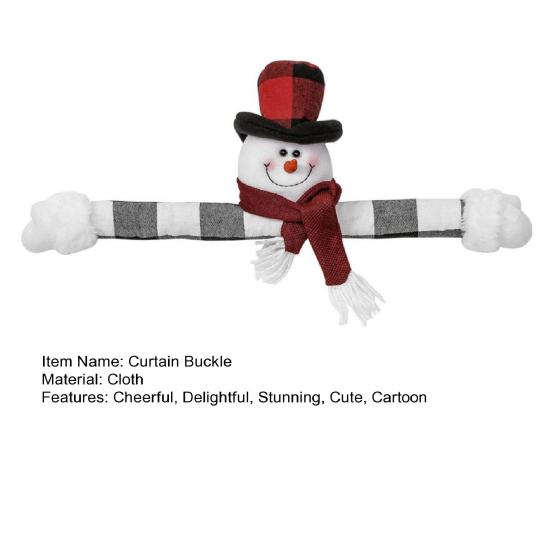 1 шт. Рождественская пряжка для штор Санта Снеговик Подхваты для штор Мультяшная кукла Зажим для штор для украшения домашнего окна