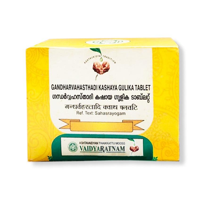 Гандхарвахастхади Кашая Гулика (100 таб), Gandharvahasthadi Kashaya Gulika, Vaidyaratnam