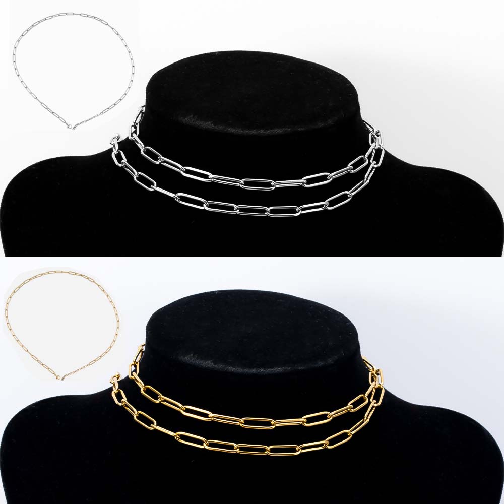 10pcs 5pcs 1pcs Stainless Steel Chain Hollow Frame Link Necklace Chains 5cm Extension Chain Lobster Clasp for DIY Jewelry Making