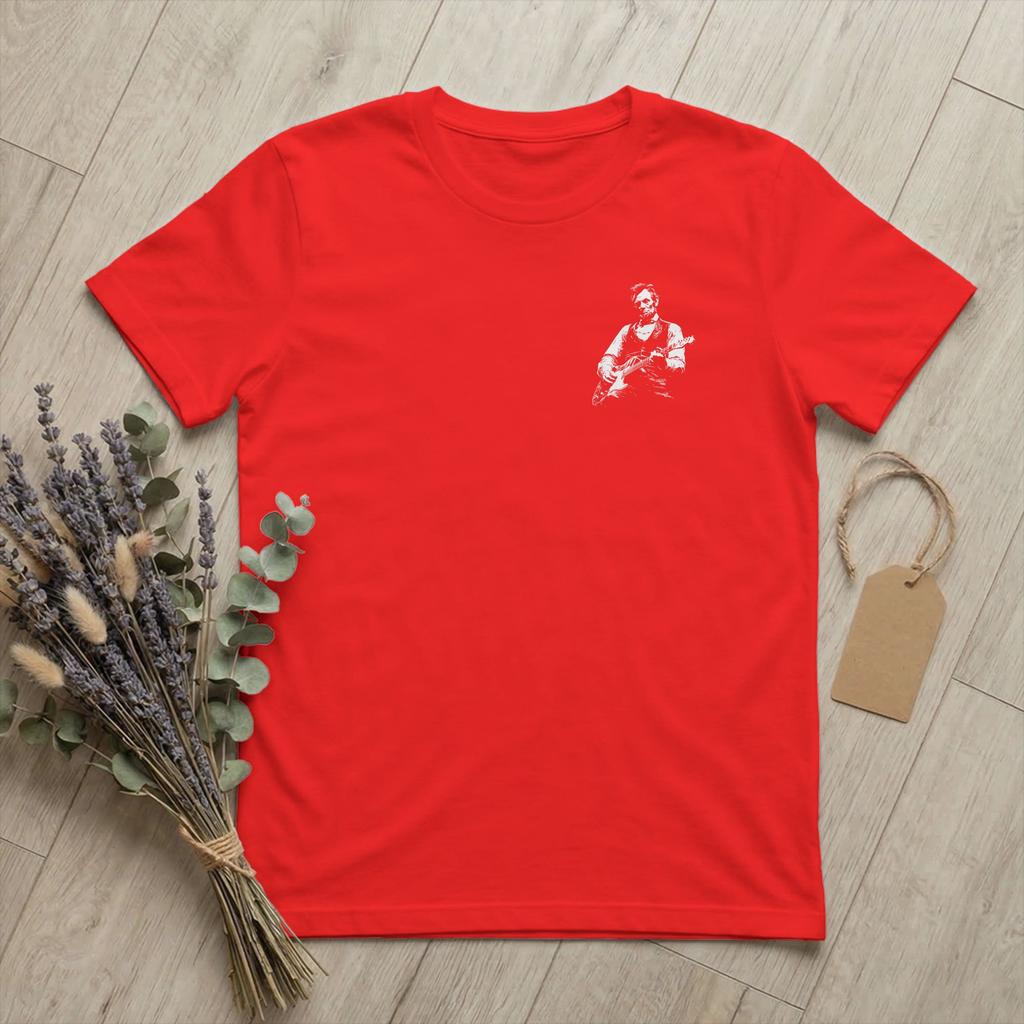 President Abraham Lincoln Playing Guitar TShirts Unisex Abe Funny Cotton Tees Round Neck Short Sleeve T Shirt Gift merch