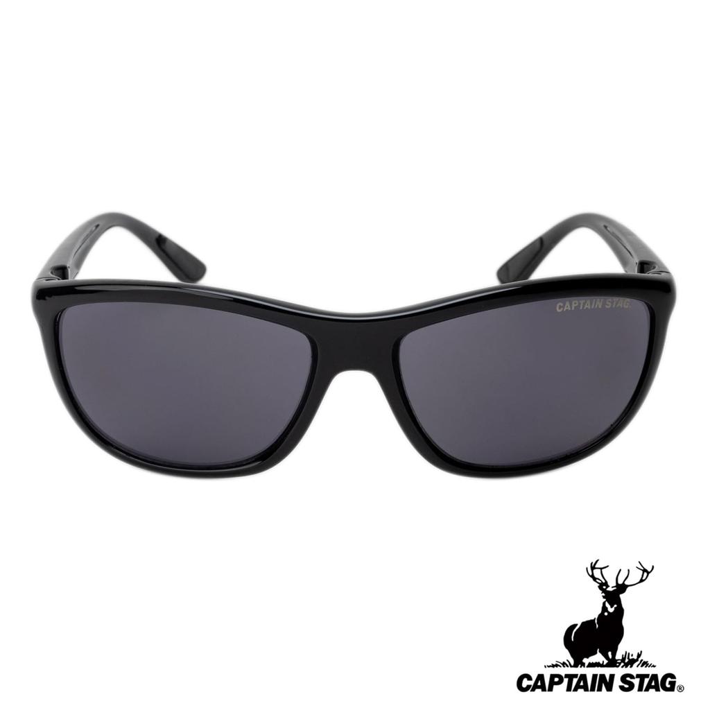 CAPTAIN STAG Sunglasses with Plastic Men's Case, Frame, Black, CS-012-1-EH-72