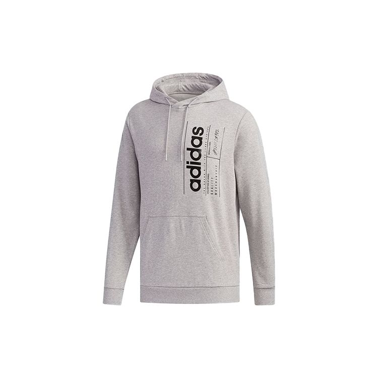 Adidas Повседневный спортивный пуловер с капюшоном, мужские топы, серый FM6091