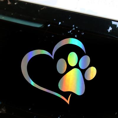 Декоративная наклейка Colorfast Изысканный узор Креативный принт собачьей лапы Автомобильная наклейка для дома