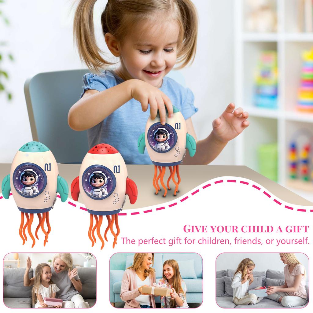 Волшебный танцующий осьминог звук и световая проекция электрическая игрушка крутящийся осьминог декомпрессионная развивающая игрушка распылительная ракета