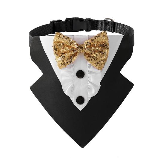 Pet Collar Sequined Bow Dog Bandana Collar Adjustable Comfortable Cats Triangle Scarf for Party Decor