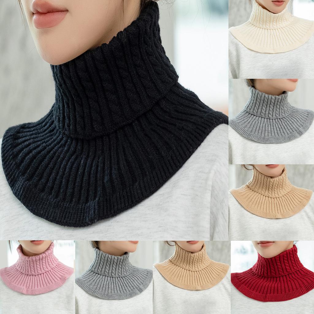 Detachable Knitted Fake Collar Windproof Neck Warmer Fashion Turtleneck