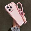 Роскошный чехол для телефона мягкий конфетного цвета со шнурком для iPhone 17 Air 16 15 14 13 12 11 Pro Max Plus противоударная мягкая накладка