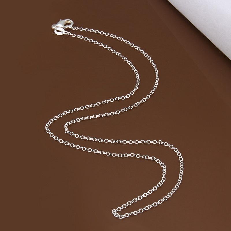 Cross Chain Thin Chain 925 Silver Plated Chain Pendant with Chain Fashion Necklace