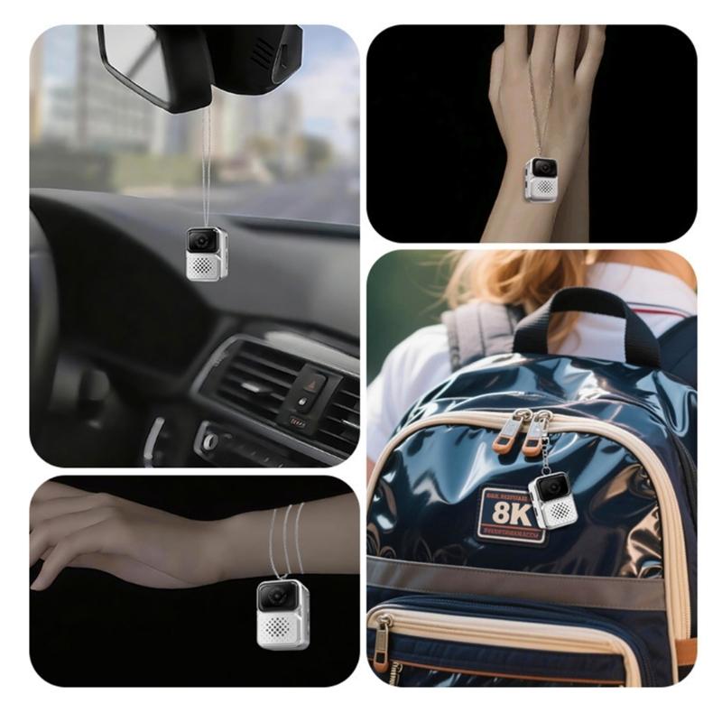Thumb Necklace Camera 32GB Memory Card Compactly Wearable Keychain Camera For Photos Videos And Trendy Outfits Decors