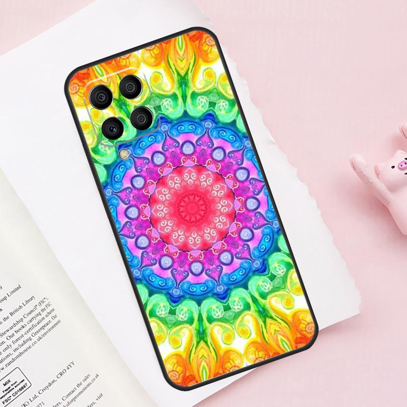 Психоделический чехол с цветочной мандалой в стиле тай-дай для Samsung Galaxy M52 M32 M12 M13 M53 M51 M31 M11 M14 M34 M54 M16 M36 M56 M15 M35 M55