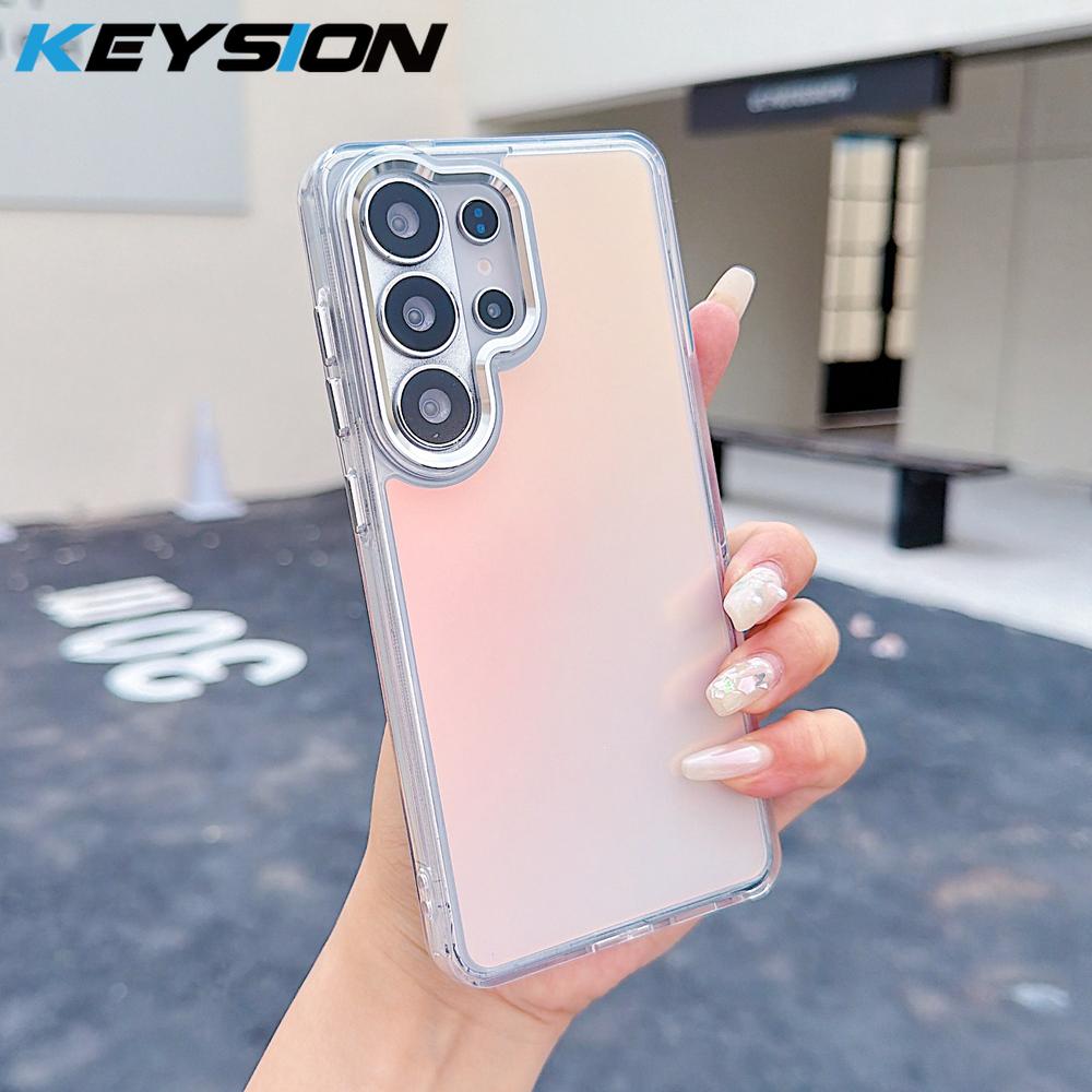 KEYSION Лазерный градиентный цветной чехол для телефона Samsung Galaxy S24 S25 S26 Ultra 5G S26+ S25 FE TPU+PC Ударопрочная задняя крышка