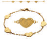 [J9612] - Gold Plated 'Love' Bracelet - 11x8 Mm