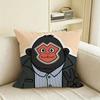R-Rampage Unlucky Monkey Cushion Cover Natural Linen Pillowcase Set, All-In-One Decor For Sofa, Bedroom & Chair