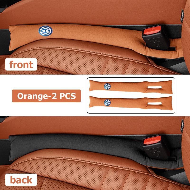Hub Caps 2pcs Two-color Patchwork Suede Material Car Seat Gap Filler For Volkswagen VW XPolo Jetta Sagitar Magotan Passat B5 B6 B