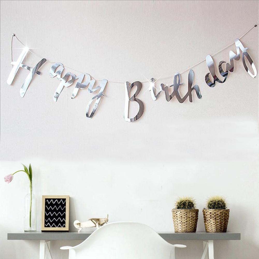 Золото, серебро, с днем рождения, буквенный флаг, баннер, овсянка, гирлянда, украшение для дня рождения, детского душа
