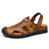 Summer Men's Leather Sandals 2024 New Slippers Outdoor Casual Sneakers Beach Flip-flops Large Size Hiking Sandals