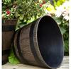 Plastic Planters Designed To Mimic Wine Barrels Are Suitable for Indoor and Outdoor Garden Home Plants