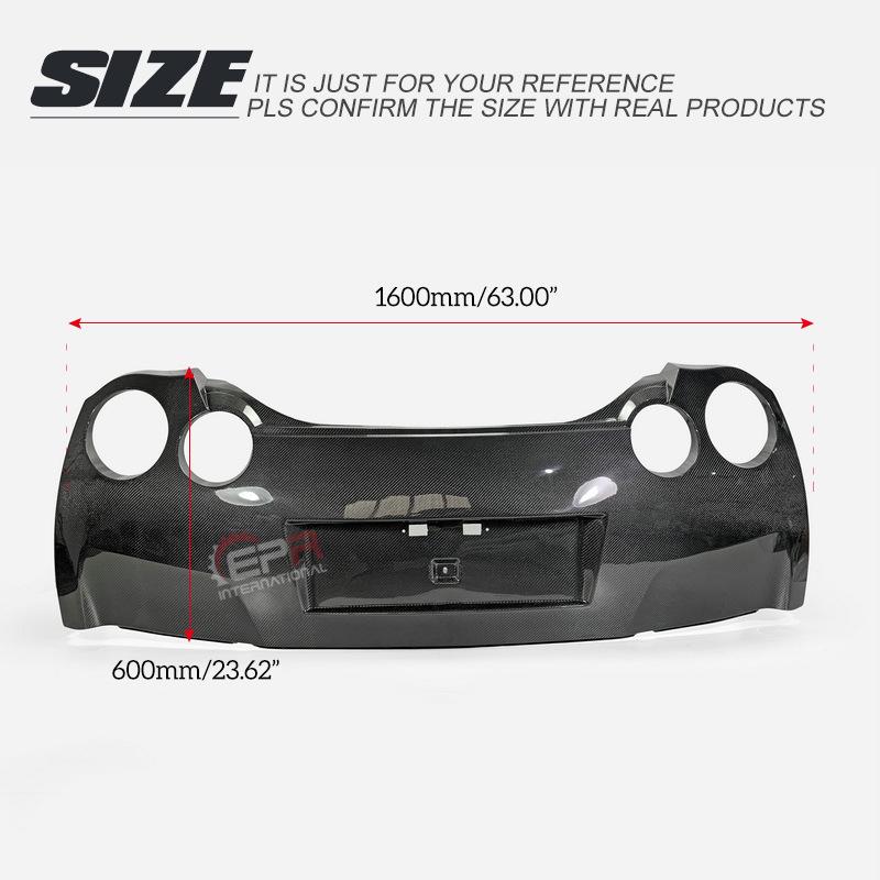 Japanese God of War GTR R35 Carbon Fiber Rear Bumper Diffuser (OEM Replacement)