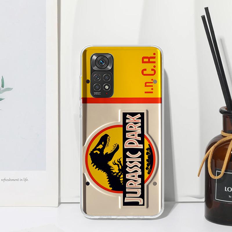 Jurassic Park Dinosaur World Phone Case For Xiaomi Redmi Note 13 14 12S 11S 10S 12 11E 10 Pro Plus 11T 9S 9 8T 8 7 Art Fundas Ba