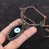 Черный цвет Ожерелье от сглаза Медная проволока Ожерелье Ювелирные изделия ручной работы из драгоценных камней Регулируемое ожерелье Очень красивые медные украшения для подарка