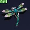 Fashion Dragonfly Crystal Brooch Women Shirt Suit Rhinestone Insect Animal Pins Brooches Party Gift