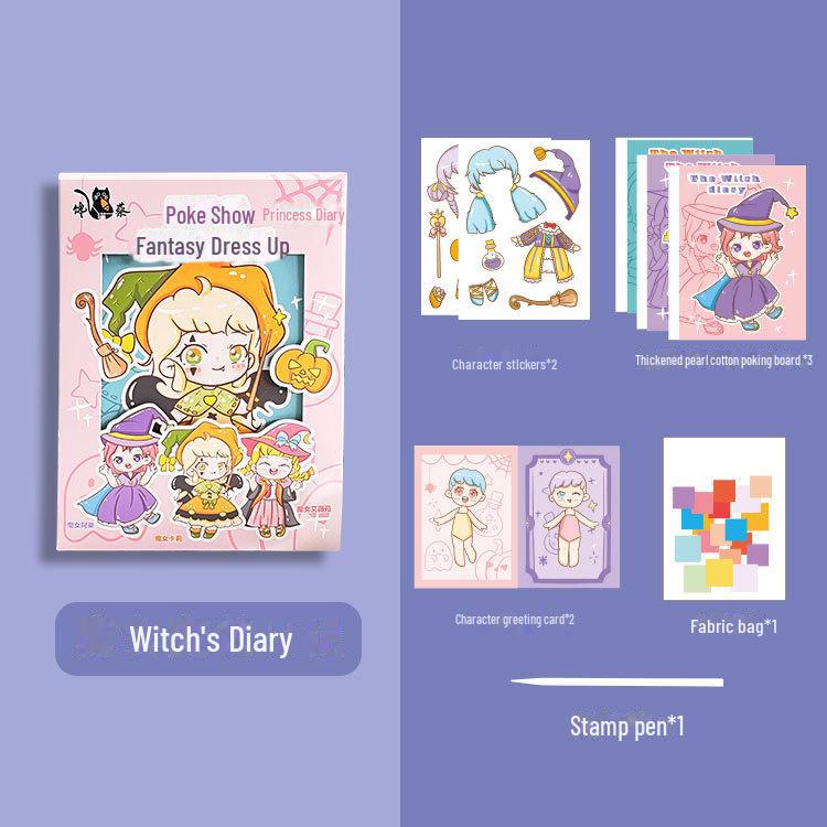 Книга наклеек для девочек «Принцесса фэнтези» — развивающая игрушка, расписанная вручную