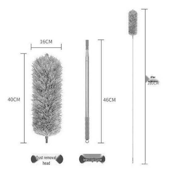 Extended 2.8M Feather Duster: Electrostatic Ceiling Dust Remover