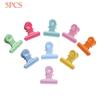 5pcs DIY Office Stationery Decoration Multifunction Folder Baking Paint Sealing Clips Note Clamp