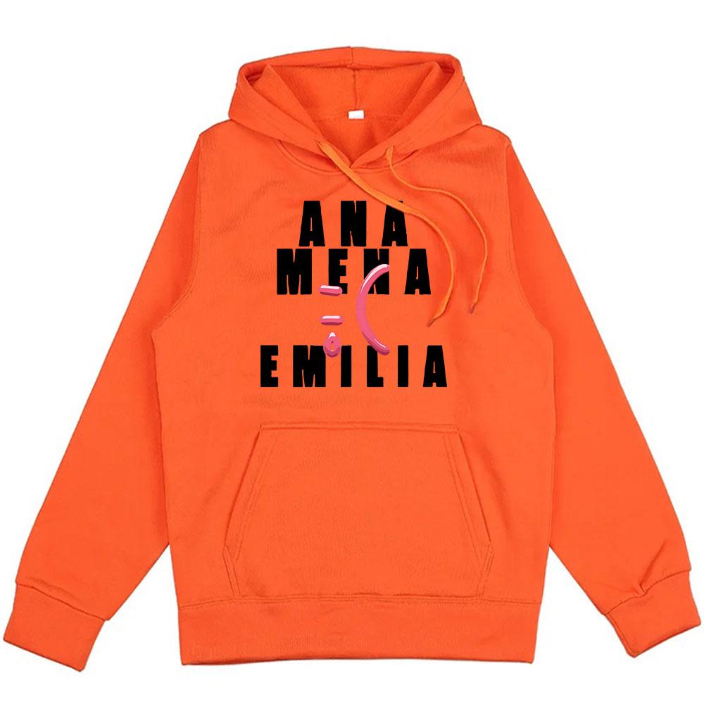 Ana Mena Emilia CARITA TRISTE Hoodies Streetwear Winter Men/Women Streetwear Graphic Clothes Hooded Fleece Unisex