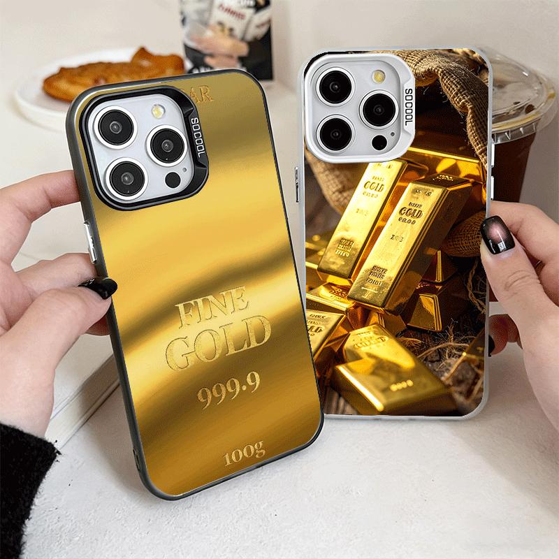 Мягкий чехол для телефона с принтом из тонкого золотого узора для iPhone 15 16 17 Pro Max 17Air 16E 14 Plus 13 12 Mini, противоударная задняя крышка