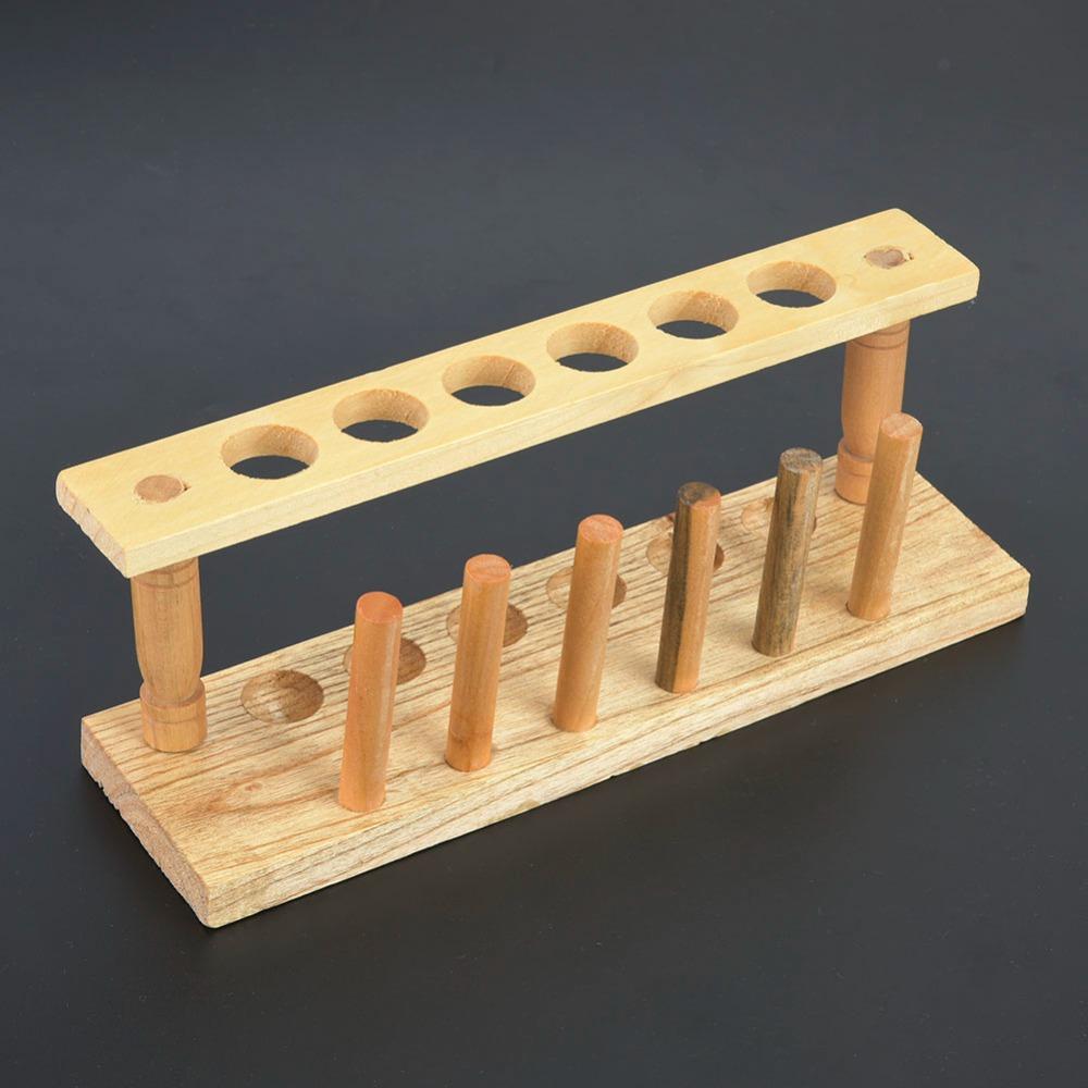 6/8/10 Hole Wooden Test Tube Rack Durable Test Tube Stand Wooden Test Tube Stand Experiment