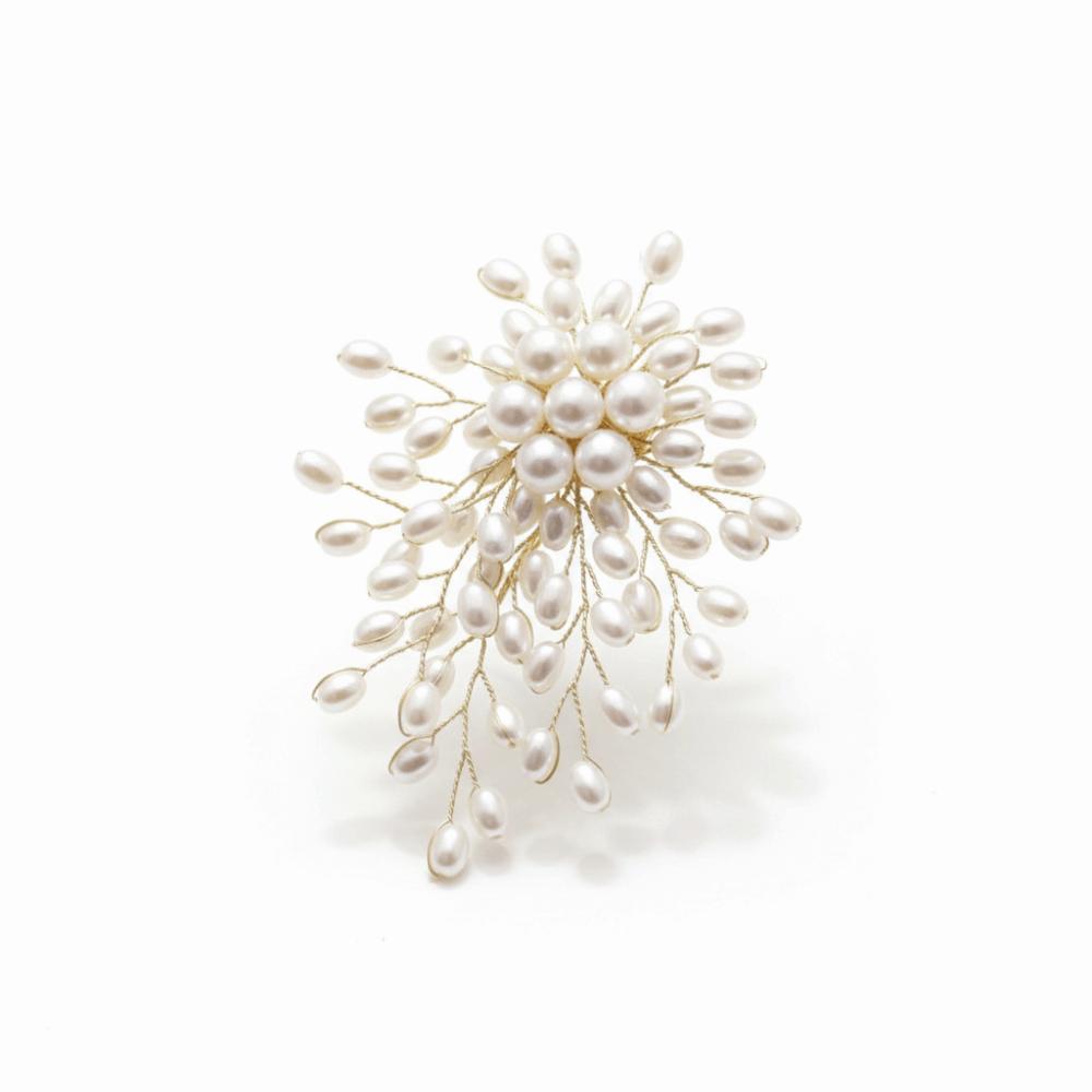 Big Bouquet Pearl Flower Brooch Elegant Pearl Fashion Jewelry Lapel Pin Badge  Special Events